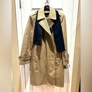 Whaling Mfg. Co. Men’s Double-Breasted Trench Coat w/ Faux Fur Lining. Size 40